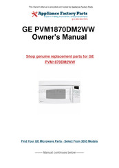 GE PVM1870DM2WW Owner's Manual