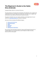 Hable One Beginner's Manual