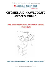 KitchenAid KAWS700JT0 Use & Care Manual