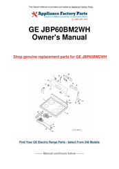 GE JBP60BM2WH Owner's Manual And Installation Instructions