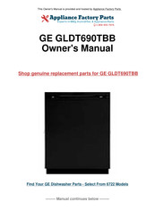 GE GLDT690TBB Installation Instructions Manual