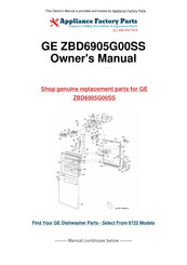 GE Monogram ZBD6905G00SS Owner's Manual