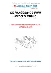 GE WASE5210B1WW Owner's Manual