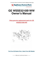 GE WSSE5210B1WW Owner's Manual