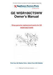 GE WISQ416C Owner's Manual