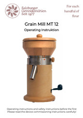 SALZBURGER GETREIDEMÜHLE MT 12 Operating	 Instruction
