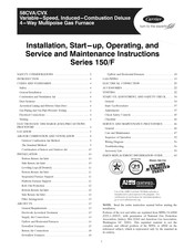 Carrier 150/F Series Installation, Start-Up, Operating And Service And Maintenance Instructions