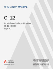 Met One Instruments C-12 Operation Manual
