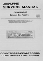 Alpine CDM-7858RB Service Manual