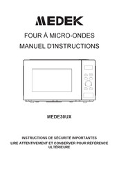 Medek MEDE30UX Instruction Manual