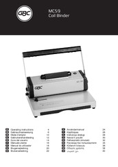 GBC MC59 Operating Instructions Manual