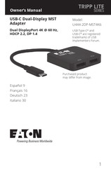 Eaton TRIPP LITE U444-2DP-MST4K6 Owner's Manual