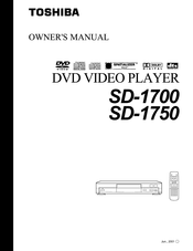 Toshiba SD-1750 Owner's Manual