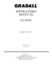 Gradall G1000 Operator's Manual