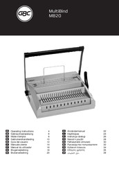 GBC MultiBind MB20 Operating Instructions Manual