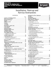 Bryant 524J 16 Installation, Start-Up And Service Instructions Manual