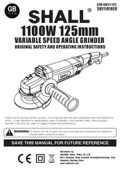 SHALL SH111010EU Safety And Operating Instructions Manual