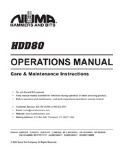 Numa HDD80 Operation Manual