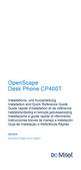 Mitel Unify OpenScape CP400T Installation And Quick Reference Manual