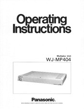 Panasonic WJMP404 - MULTIPLEX UNIT Operating Instructions Manual