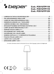 Beper P201UTP120 Use Instruction