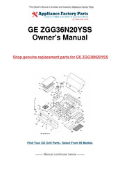 GE Monogram ZGG36N20YSS Use And Care Manual