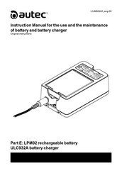 AUTEC ULC932A Instruction Manual For The Use And The Maintenance