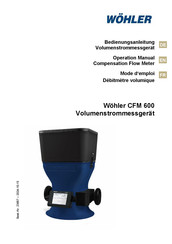 Wohler CFM 600 Operation Manual