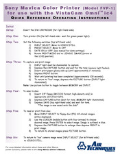 Sony FVP1 Quick Reference Operating Instructions