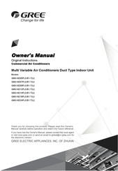 Gree GMV-ND05PLS/B1-T Owner's Manual