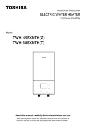 Toshiba TWH-45EXNTH Installation Instruction