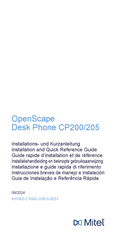Mitel Unify OpenScape DeskPhone CP200 Installation And Quick Reference Manual