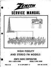 Zenith B908P Service Manual