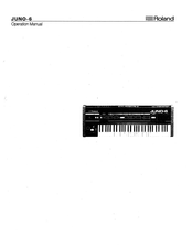 Roland Juno-6 Operation Manual