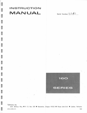 Tektronix 161 Instruction Manual
