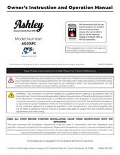 Ashley AG30LPC Owner’s Instruction And Operation Manual