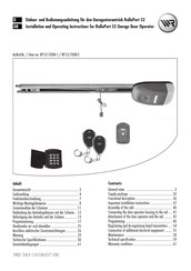 RADEMACHER RP-S2-700N-2 Installation And Operating Instructions Manual