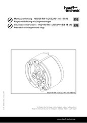 Hauff-Technik HSD100 RW 1x25/32/40+3x6-18 b40 Installation Instructions Manual