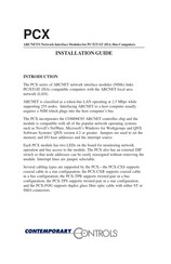 Contemporary Controls ARCNET PCX-TPB Installation Manual