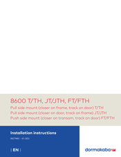 Dormakaba 8600 TH Installation Instructions Manual