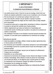 FURNISH 1 BELLO Assembly Instructions Manual