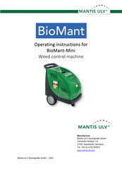 Mantis ULV BioMant Mini Operating Instructions Manual