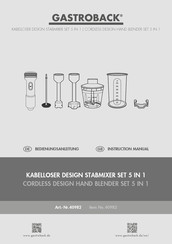 Gastroback 40982 Instruction Manual