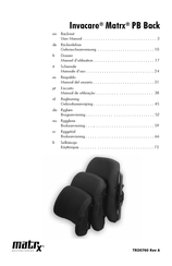 Invacare Matrx PB Back User Manual