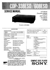 Sony cdp 338esd Service Manual