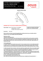 Java wellness M858 Instructions For Use Manual