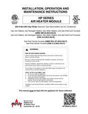 heatco HPG050 Installation, Operation And Maintenance Instructions