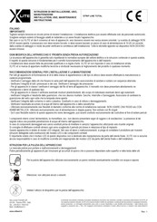 XLITE STRIP LINE TOTAL Installation, Use And Maintenance Instructions