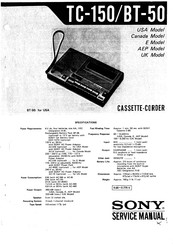 Sony BT-50 Service Manual