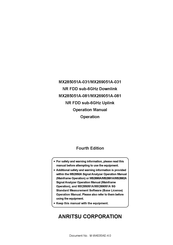Anritsu MX285051A-081 Operation Manual